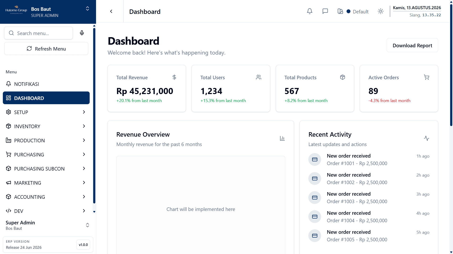 ERP Bos Baut - Hutomo Group
